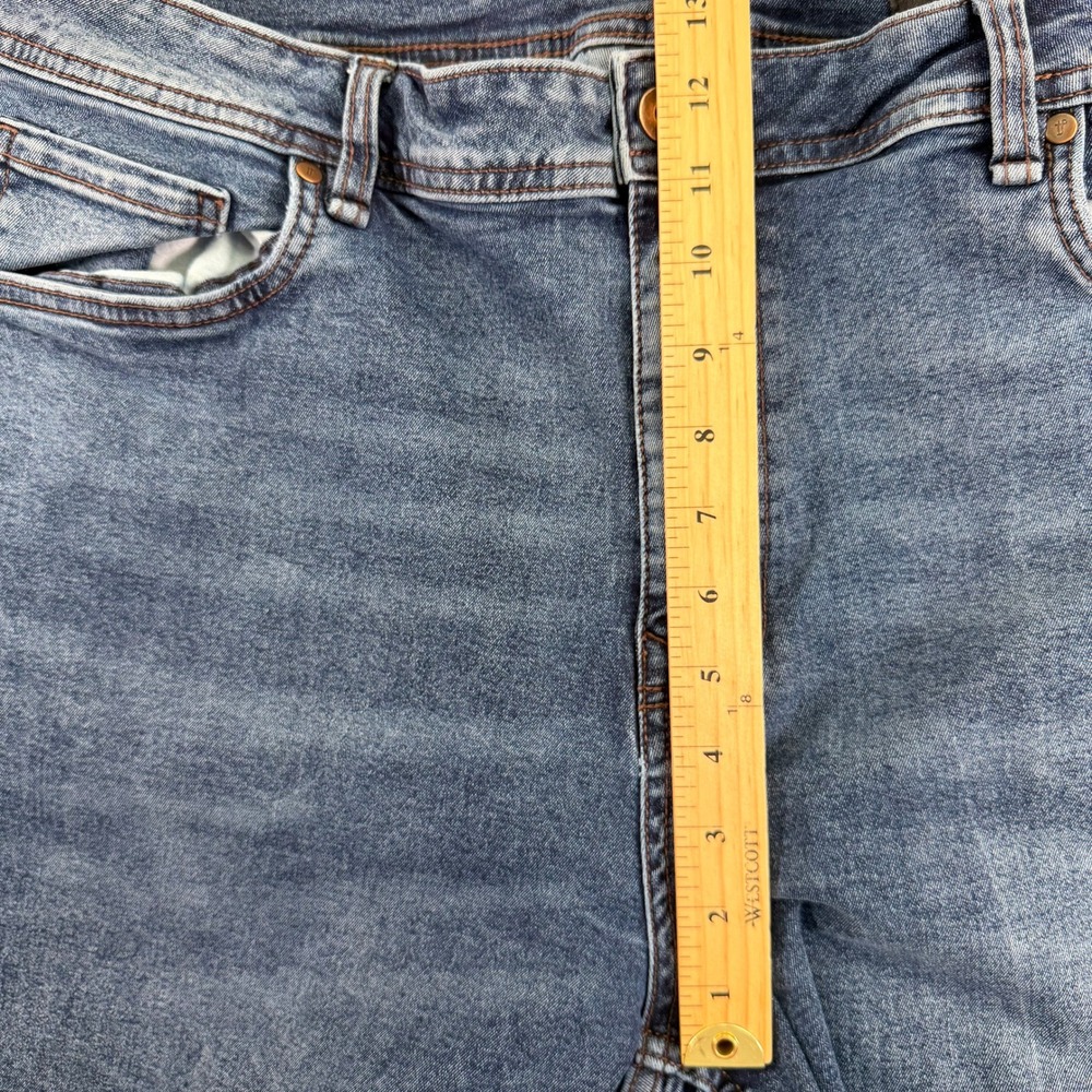 TPJ The Perfect Jean Mens 40x30 Blue Thick Thicc Stretch Denim Medium Wash - Picture 10 of 16